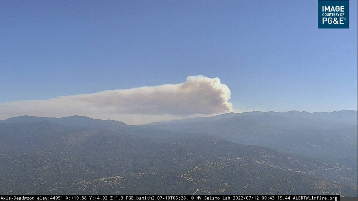 The WashburnFire is active this morning along the northeast side in the Raymond Mountain area. The southern ridgeline is holding with no spots across. However, progression to the east is expected. FW51 says all spots across 41 and north of the Merced River have no visible heat