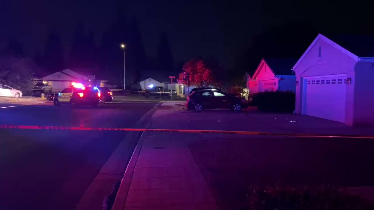 Clovis Police say one person is hospitalized after exchanging gunfire with officers.  photos from the scene near Armstrong and Nees