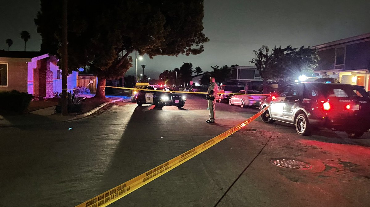 Salinas Police and Monterey County Sheriff's deputies have N First Street to about W Alvin Drive shut down in Salinas. About 7 police vehicles are on scene.