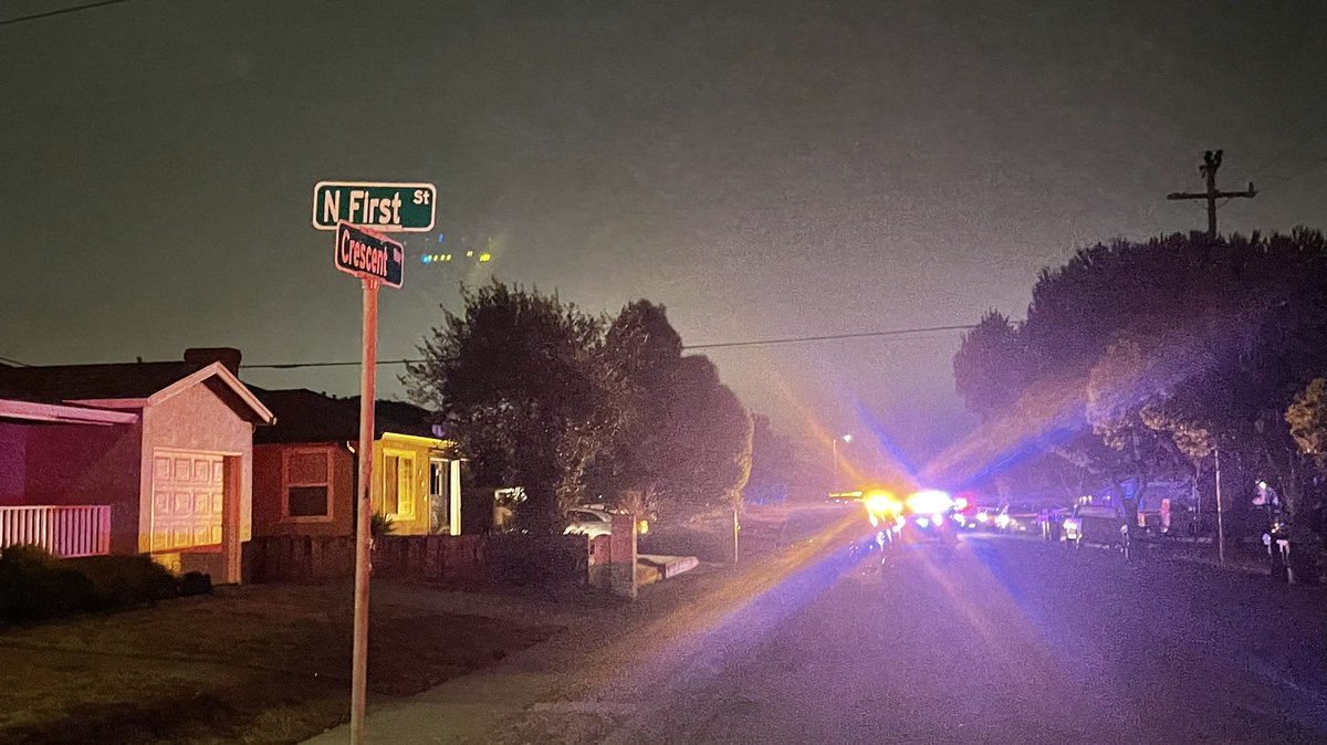 Salinas Police and Monterey County Sheriff's deputies have N First Street to about W Alvin Drive shut down in Salinas. About 7 police vehicles are on scene. 