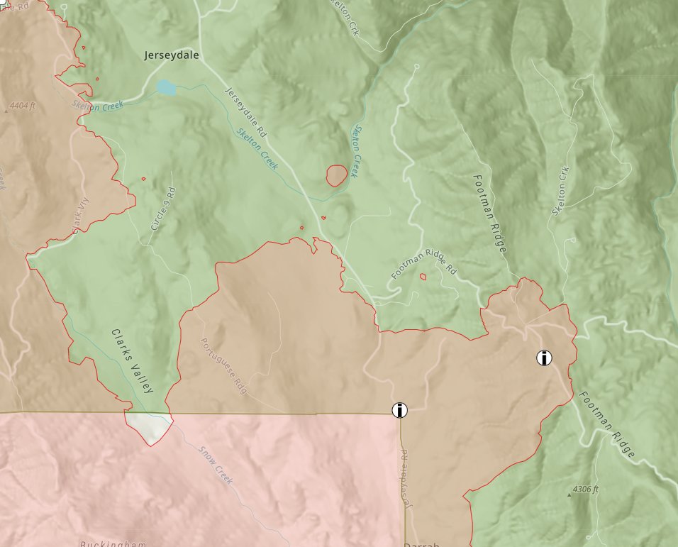 OakFire (Midpines, Mariposa Co) - Intel 12 has been over the fire a while now, should have some more intel shortly. Resources still dealing with  structure fires. In the mean time there is a map from earlier showing it around 12,200 acres 