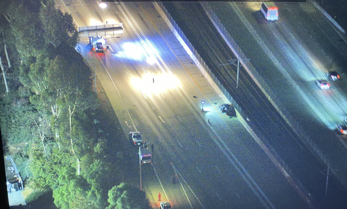 A shooting with two victims on the westbound 105 near Compton has all lanes closed. Happened at Central, possibly car to car. The two victims in unknown condition at the hospital. No suspect in custody.