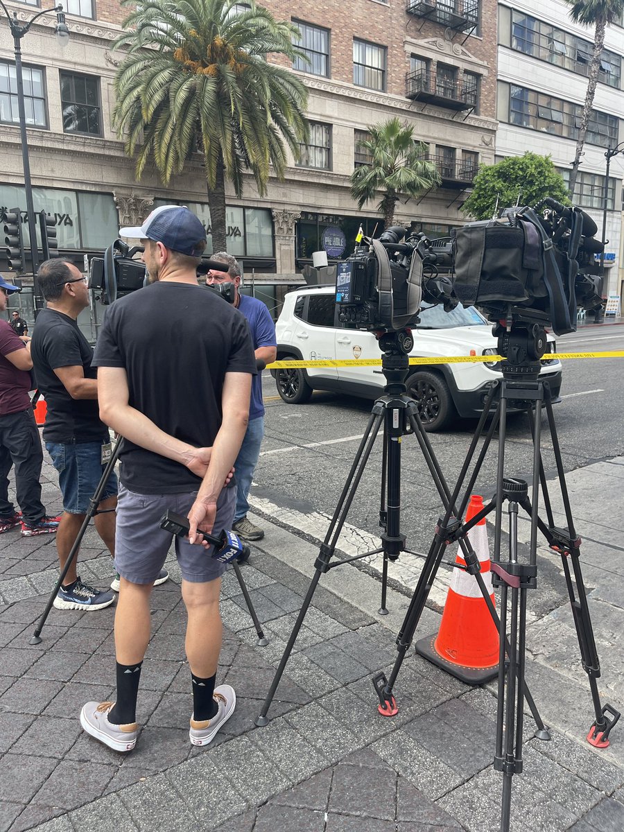 Shooting on Hollywood Blvd at a local farmer's market. Suspect began shooting from his apartment. LAPD caught him. No one was killed