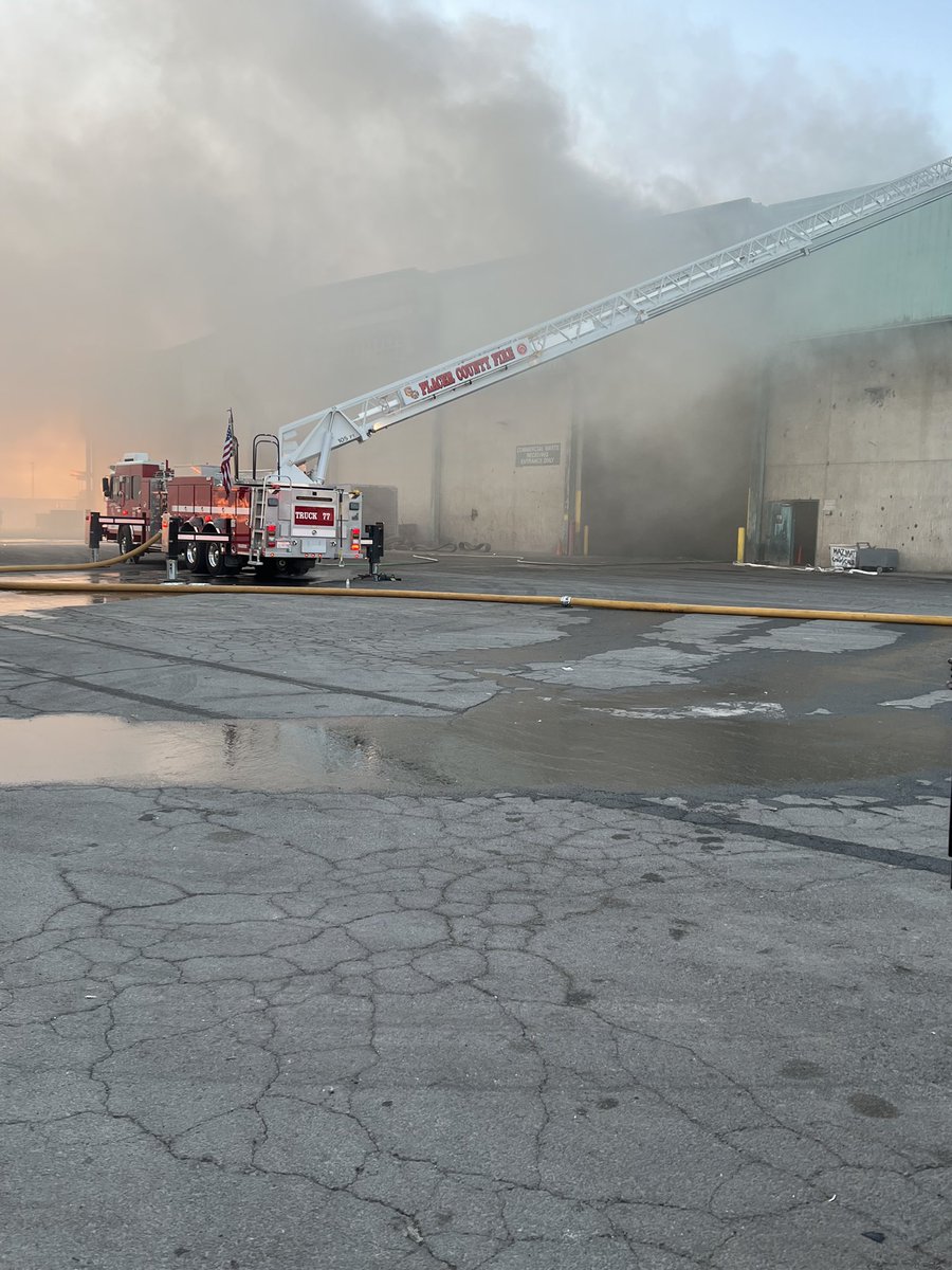 Fiddyment Structure Fire : Fire is contained. Firefighters are conducting overhaul operations. Considerable drift smoke is entering the Lincoln area from a fire at the Nortec plant near Fiddyment Road and Athens Avenue in Placer County