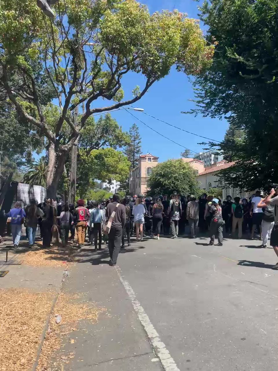 Peoples Park in Berkeley, where's there's a standoff between hundreds of police and protesters. UC Berkeley is trying to demo the park to build student housing