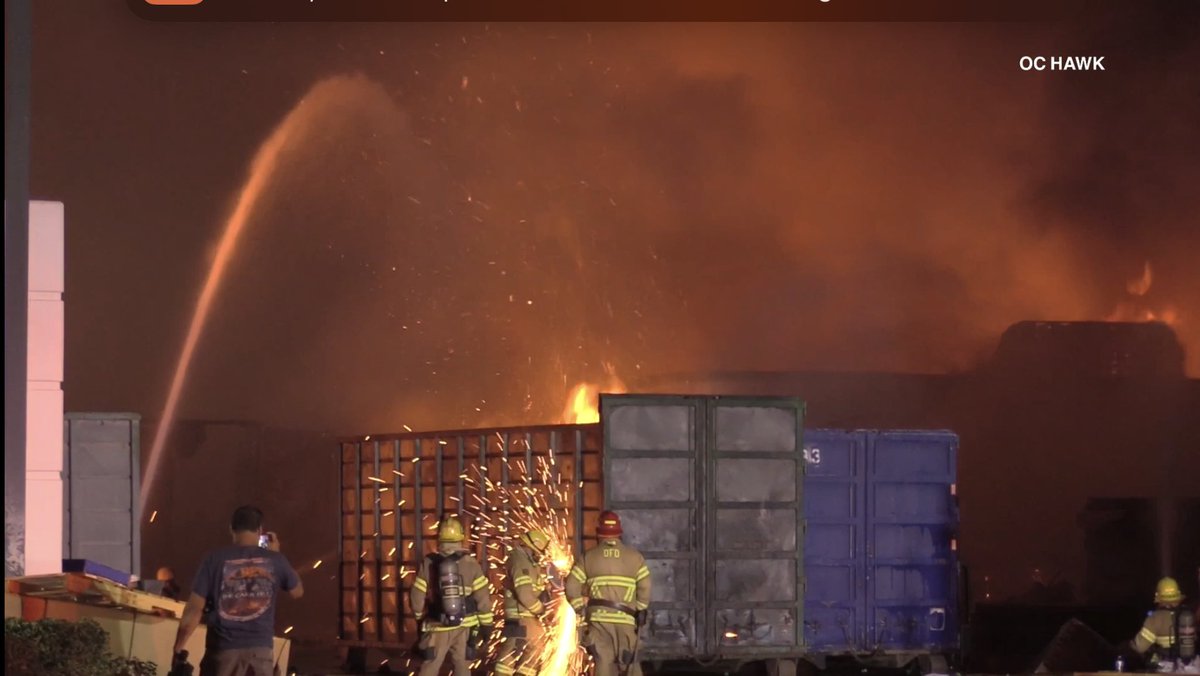 OntarioFireDept battled a large industrial yard fire overnight. Knocked has been declared.
