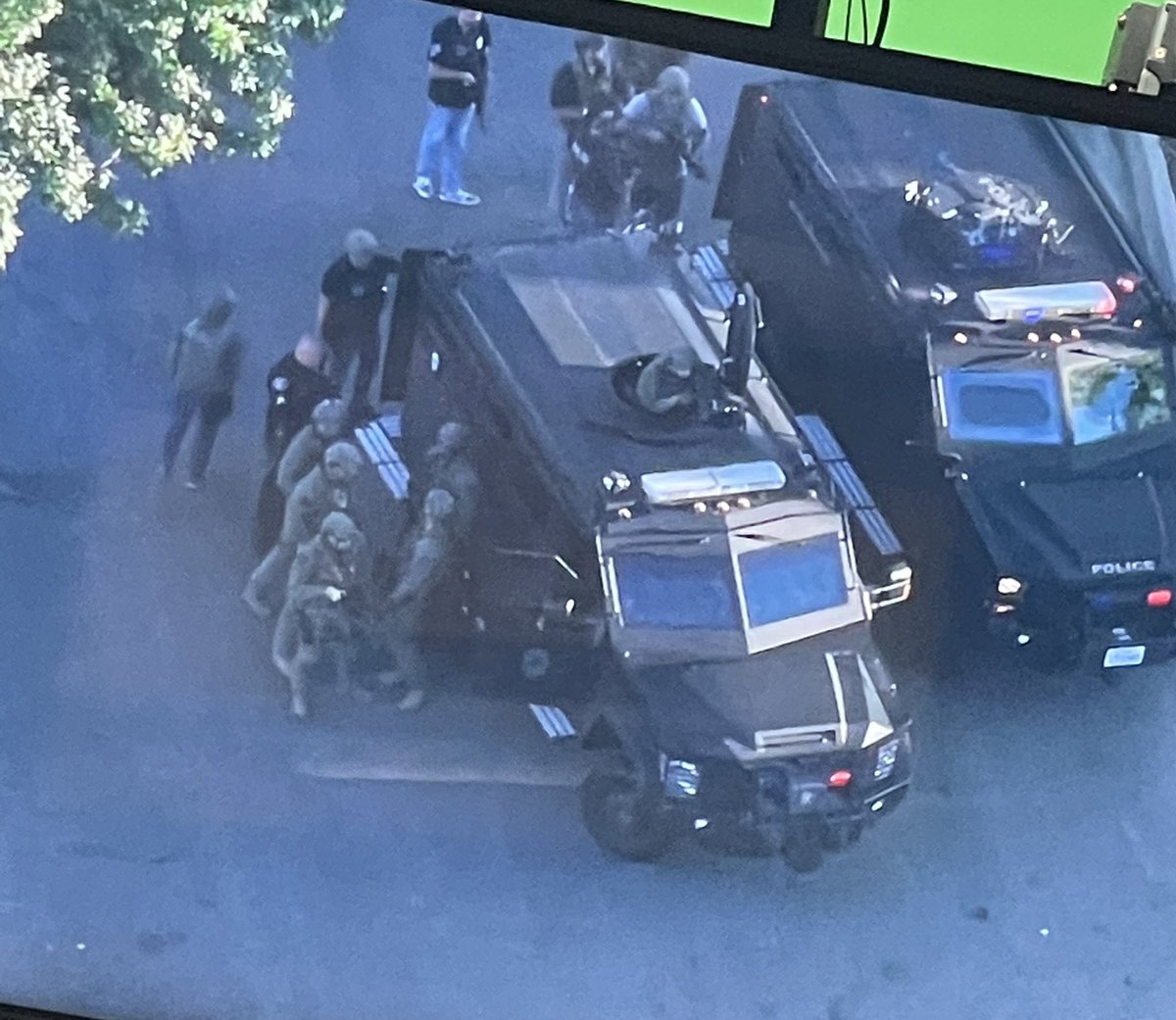 Swat on scene in Arcadia where a police officer was shot while responding to a call, per Los Angeles County Sheriff's Dept.  Suspect barricaded inside home.  Victims transported to Huntington Memorial in Pasadena