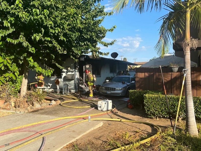 One person is dead and another is critically injured after a fire broke out at a home in Escondido.  Units responded at about 5 PM to the area of the 400 block of S Orange Street. Firefighters encountered hoarding conditions inside the home. The cause is under investigation