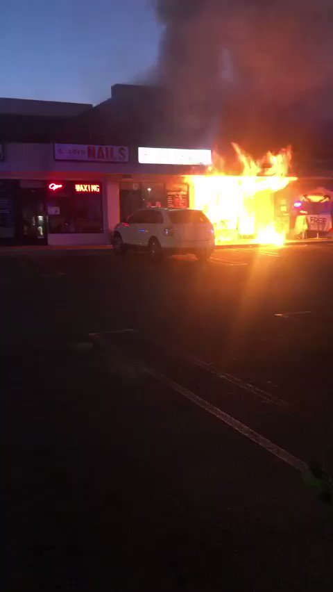 Video from Monday night in Vista shows the conditions firefighters encountered when arriving at the scene of the second-alarm blaze that burned at a strip mall in the 1400 block of N Santa Fe Avenue