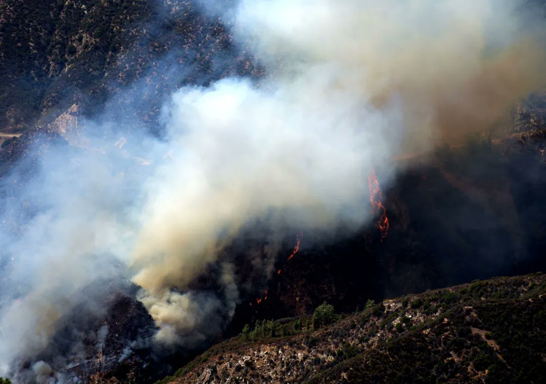 Firefighters on the move to get to the EastFire: From Glendora Ridge Road