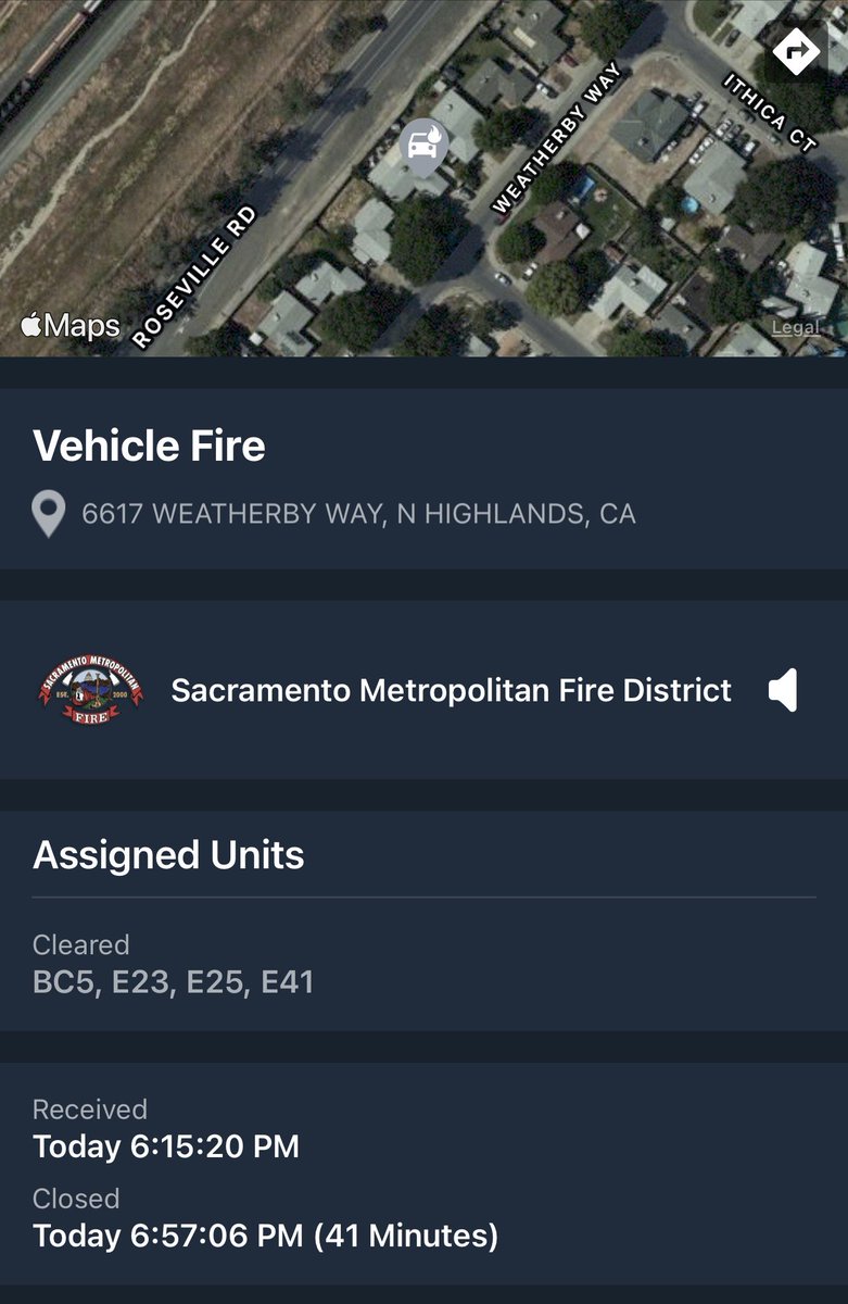 Metro Fire responded for an RV fire next to a homeless encampment in North Highlands. The fire was kept from burning an adjacent home along Roseville Rd, but did burn the fence. No injuries reported. The fire is under investigation