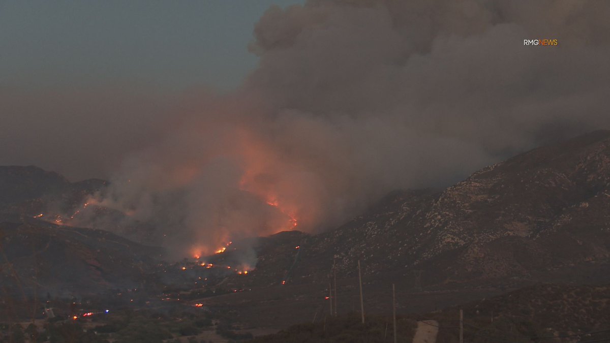 Border32Fire in San Diego County explodes in size. Erratic fire behavior shuts down US/Mexican border, closes highways, burns buildings, sparks evacs and injures civilians and a firefighter. 