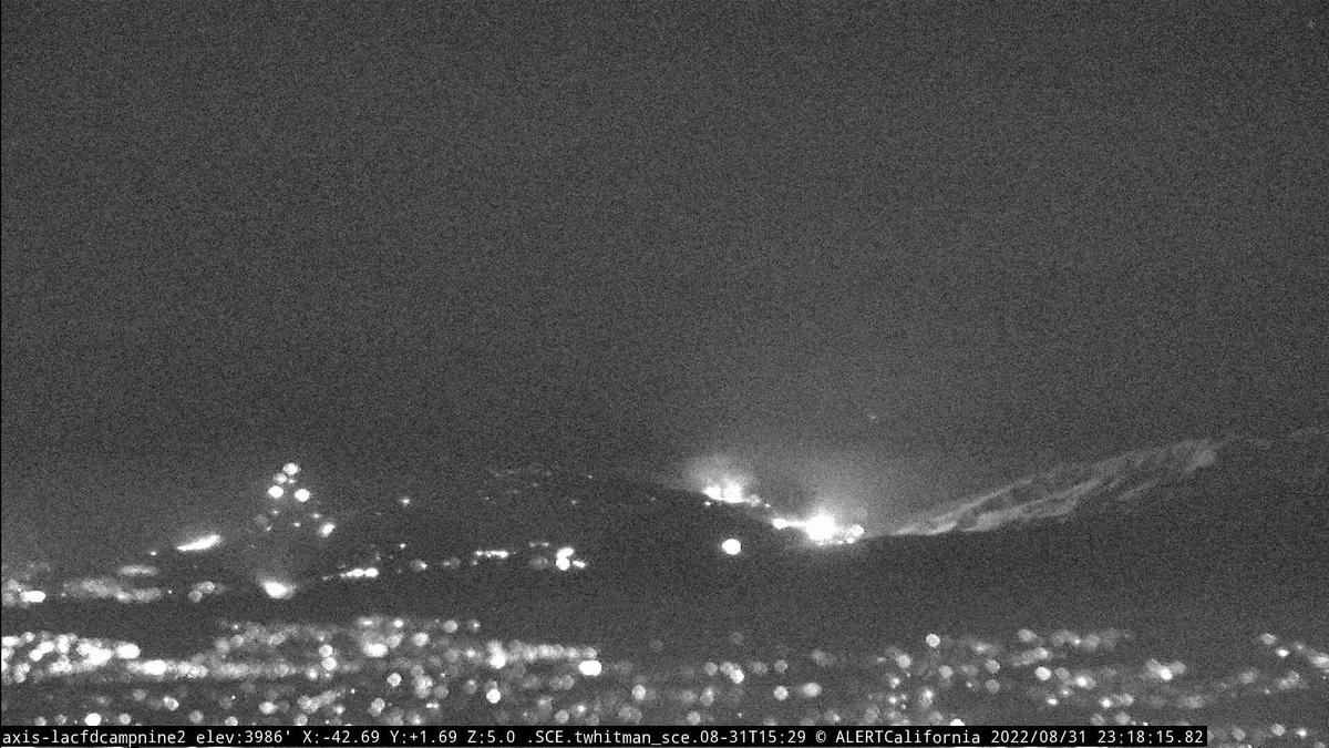 The camera view is looking @ south end. The entire Quick Reaction Force just departed their bases heading to this fire for night time drops: FW76 + Helitankers 47, 55 & 61. FIRIS also overhead = better maps soon