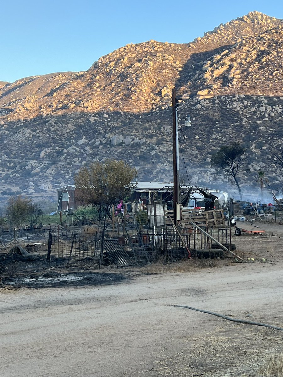 Just spoke to a family who returned home to see what remained. Their house was saved but cars, barns, and chickens were burned. They are looking for two horses they let run free. 