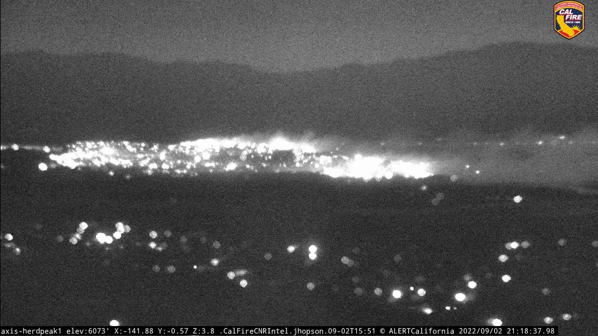 MillFire (Weed, Siskiyou Co) - Some of the area cameras have come back online, view below is from Herd Peak which is to the N/E of the fire. Zone SIS-3710 (Grenada area) got reduced from an evac order to a warning