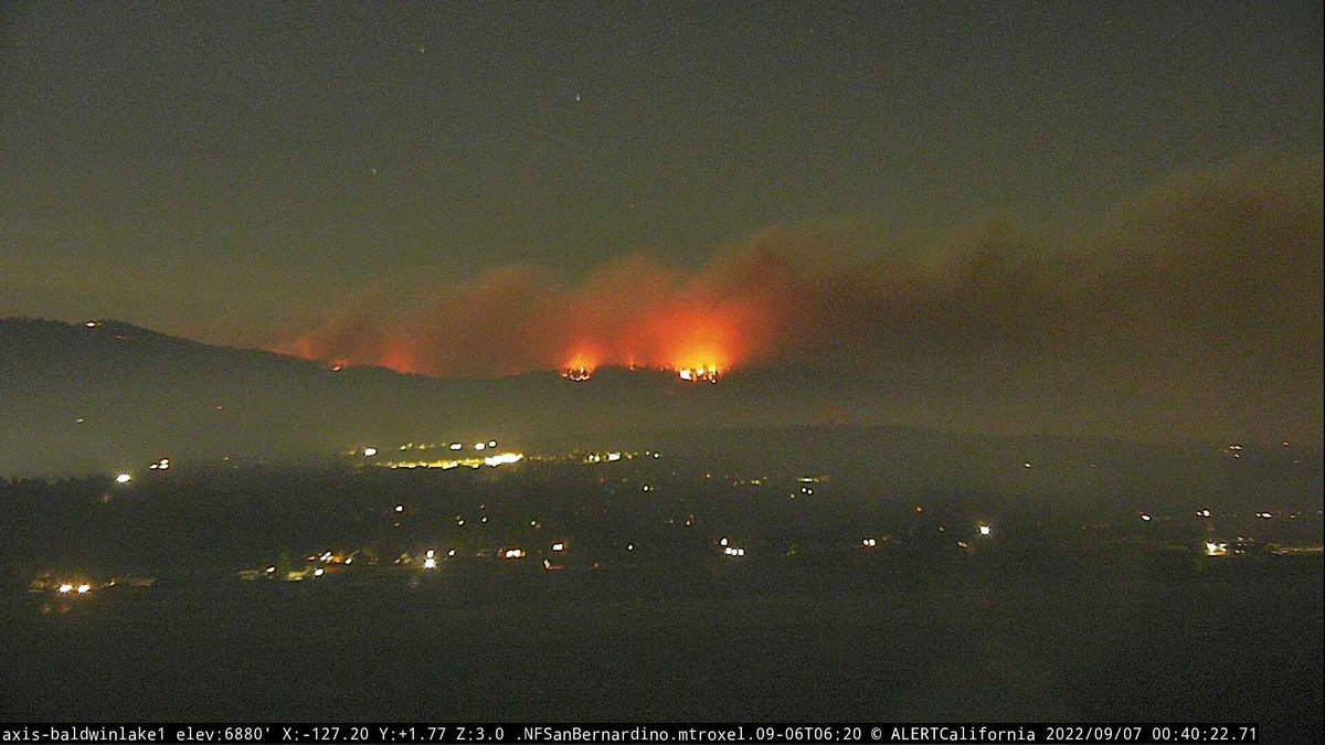 RadfordFire (S/O BigBearLake, San Bernardino NF) - The fire has been mapped at approx 977 acres by FIRIS as of 12:20am tonight for a growth of ~60 acres since last mapping around 5:30pm. Not much other updates.  