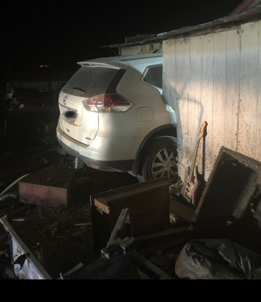 Vehicle Into Garage: 2900 Blk of Associated Rd, Casmalia.  Single occupant/driver crashed into detached garage located on private property off of isolated/rural rd.  SBC ME21, ME26 treated driver with moderate injury's, Tx by ground ambulance to Calstar/flight to SBCH. 