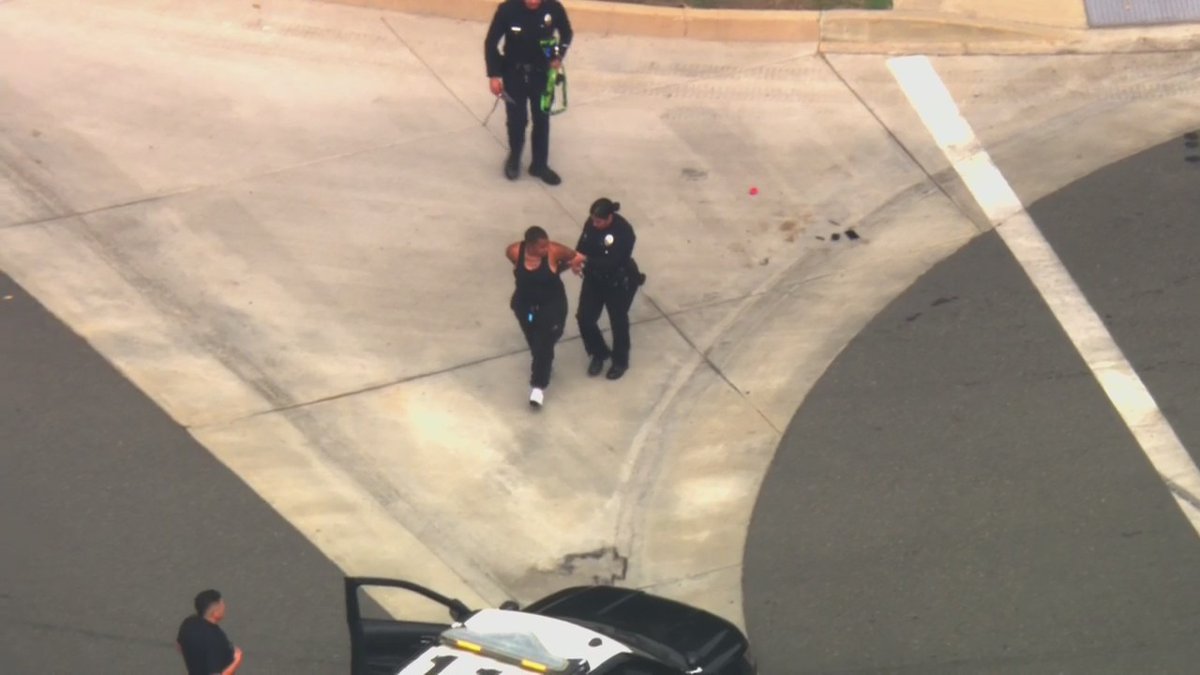 Three suspects taken into custody following brief pursuit that ended in the Pasadena area