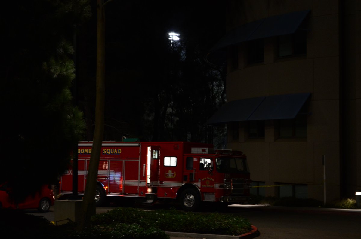 PacificIC - UCSD - HAZMAT and bomb squad are working a hazardous materials incident involving peroxide at Pacific Hall at UCSD. The call first came in at 6:14 p.m. and the building was evacuated shortly after. Pacific Hall and the surrounding area remains closed