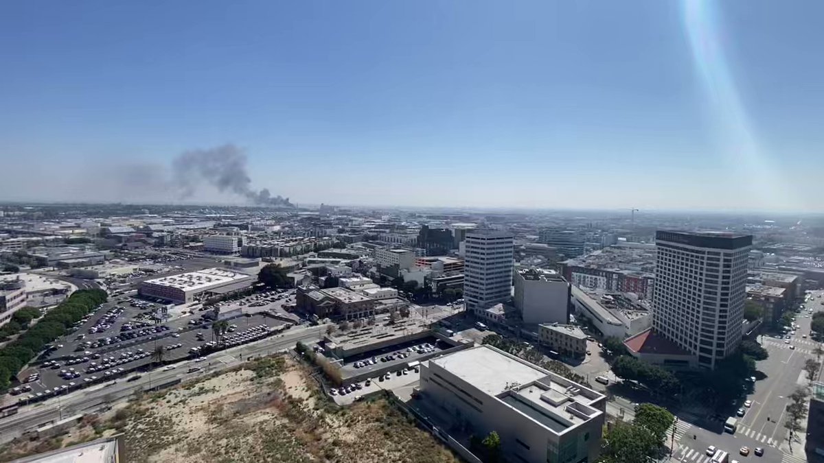 Active Greater Alarm StructureFire in BoyleHeights; 1300 S Soto St; Vacant/Boarded 1-Story Bank Building.