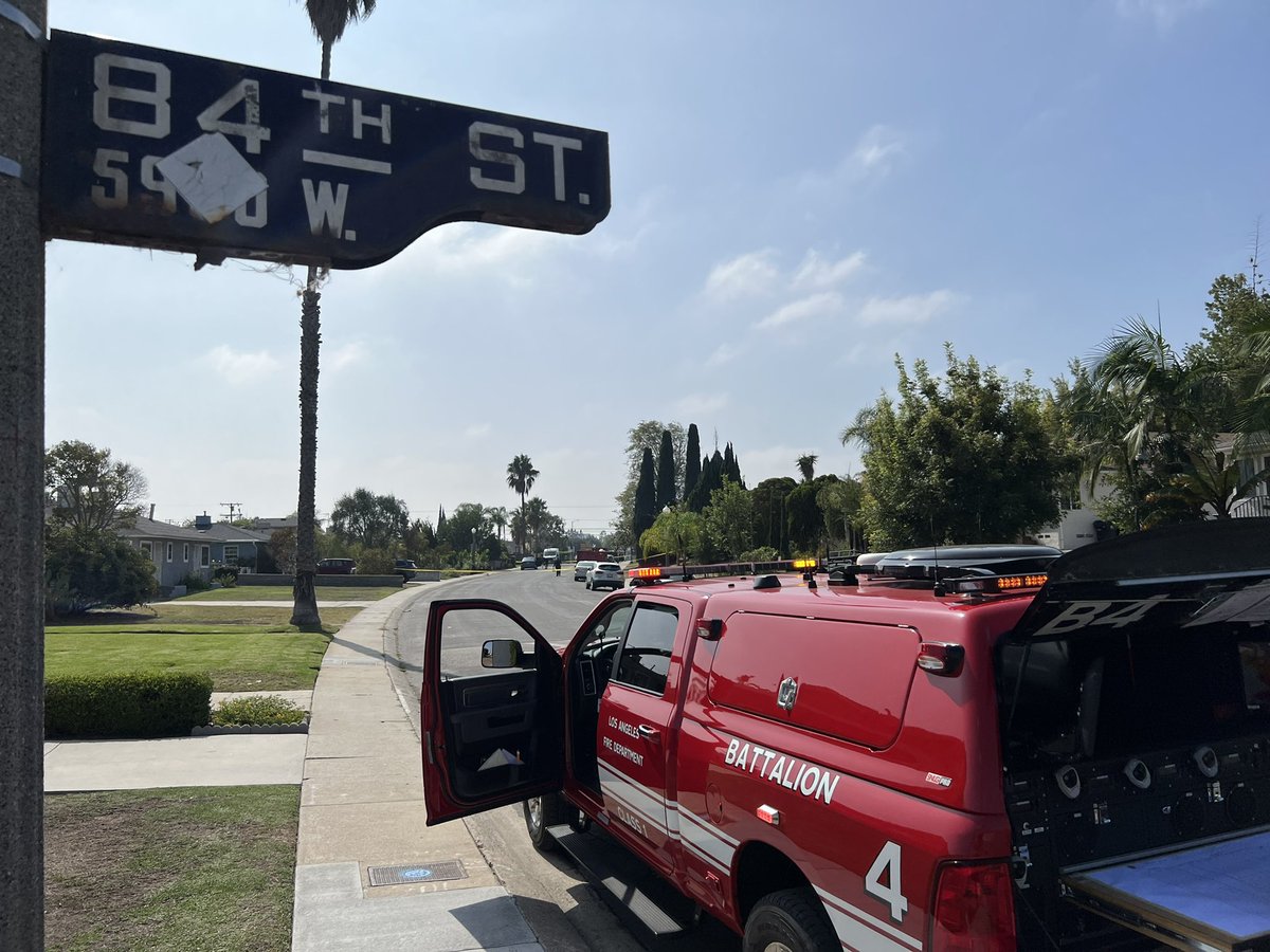 This morning at about 9:45am, we received a call of a man threatening to shoot others in the area of Manchester & La Tijera.  After extensive investigation, we determined the call was a swatting incident. Thank you to the public for your patience during the investigation