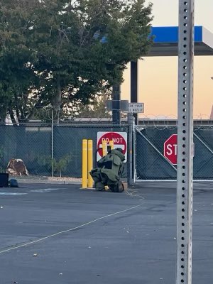 LASD SEB Tactical Bomb Techs on scene at the CHP Lancaster Station in response to a suspicious device outside of the station. Device rendered safe. Neighborhood safe