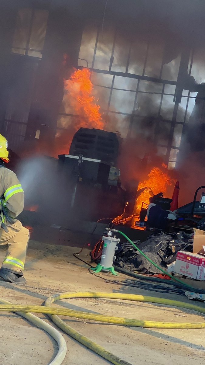 Vehicle Fire Inside a Structure in Coachella RPT @ 10:09 AM - Ave 54 x Cesar Chavez St. Firefighters quickly contained a fire involving piece of agricultural machinery at 29:32. Resources committed about an hour
