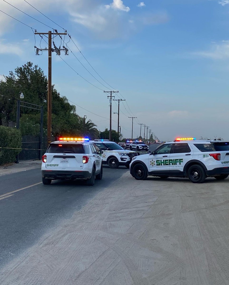 One Dead, Two Airlifted to Hospital After Drive-By Shooting near County Line Road & Ave 136 in Delano. TCSO Detectives on scene investigating