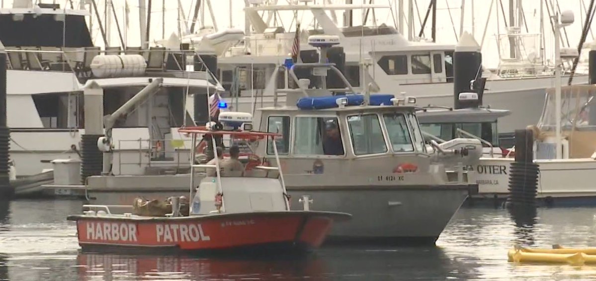 An oil spill drill took place Wednesday to test the emergency response of the Santa Barbara Harbor Patrol