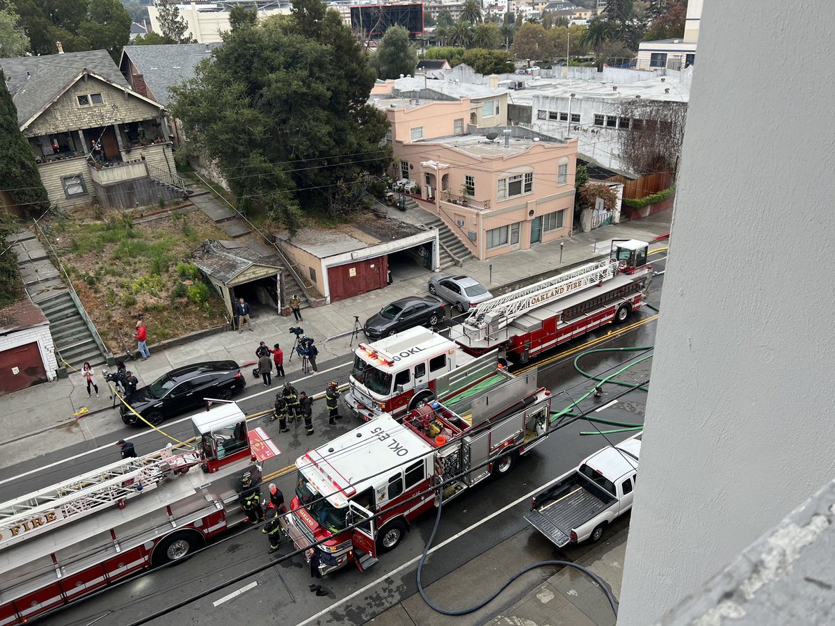 4 Alarm fire in 400 block of Santa Clara Ave. Initial call - 550AM for a structure fire in a 6 story senior living facility. Firefighters evacuated 85 residents and 3 residents were transported to local hospitals for smoke inhalation. Fire under control at 724AM