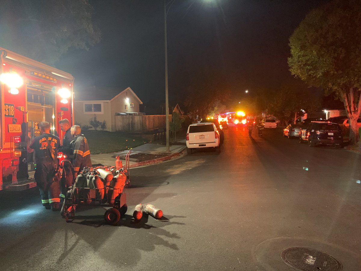 A 65 year old woman has died in a house fire overnight in San Jose. 2 people brought to the hospital with injuries. One firefighter injured as well