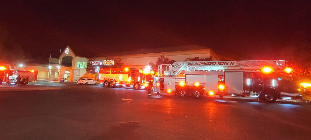 Commercial StructureFire Sacramento  Sacramento Fire responded to 4207 Norwood Ave for reports of a fire in a trash bin and storage room inside a Family Dollar Store