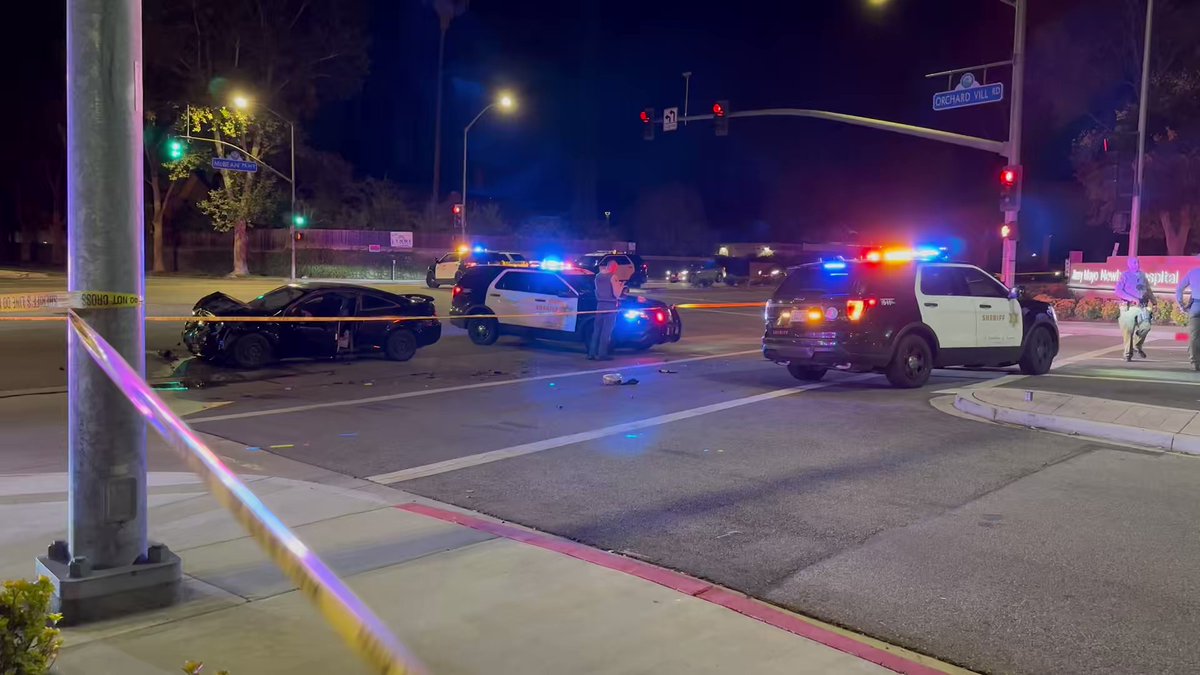 ANOTHER shooting reported in Santa Clarita area resulted in a crash outside trauma center in Valencia