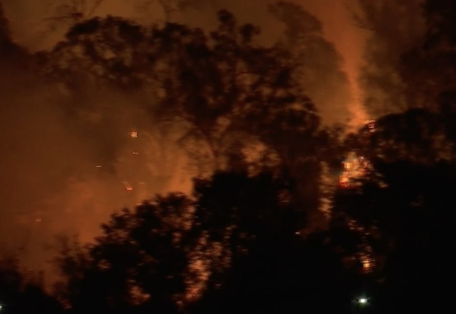 An arrest has been made in the Ward Dr. fire in Goleta Wednesday night west of More Mesa. Homes were threatened. Fire crews held off advancing flames. It's unclear what the suspect was doing in the vegetation off the bike path and near a gas company plant