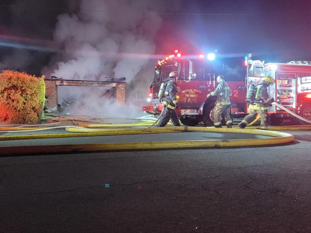 Firefighters response to an early morning house fire around 6:15am on Garnett Ave in morada