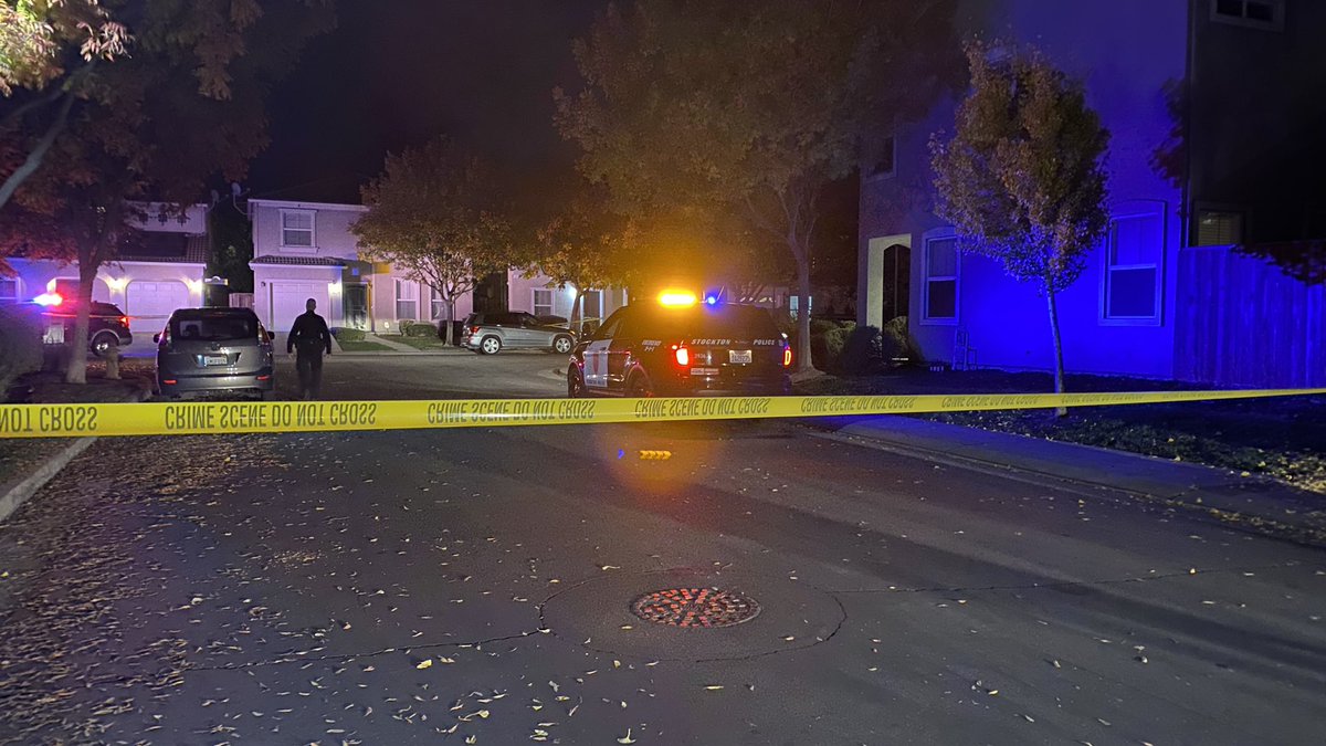 Police in Stockton are searching for a gunman after two people were shot moments ago on Dusty Court on the north side. Authorities say both victims were alert and conscious and are now at local hospitals.