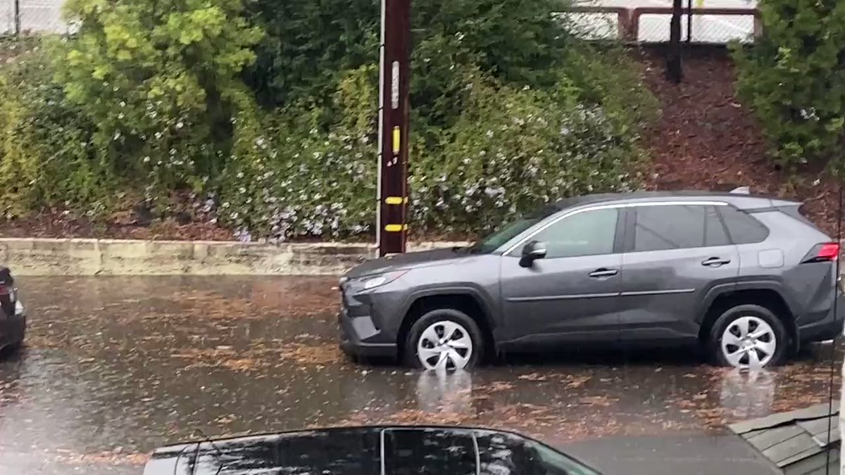 Flooding off Piedmont Avenue near the Oakland and Piedmont border.  