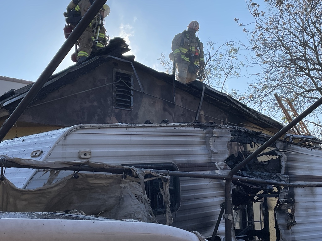 9:00 am - RV fire with extension into house exterior. 500 blk. w. Claremont St. No injuries. The family will be temporarily displaced