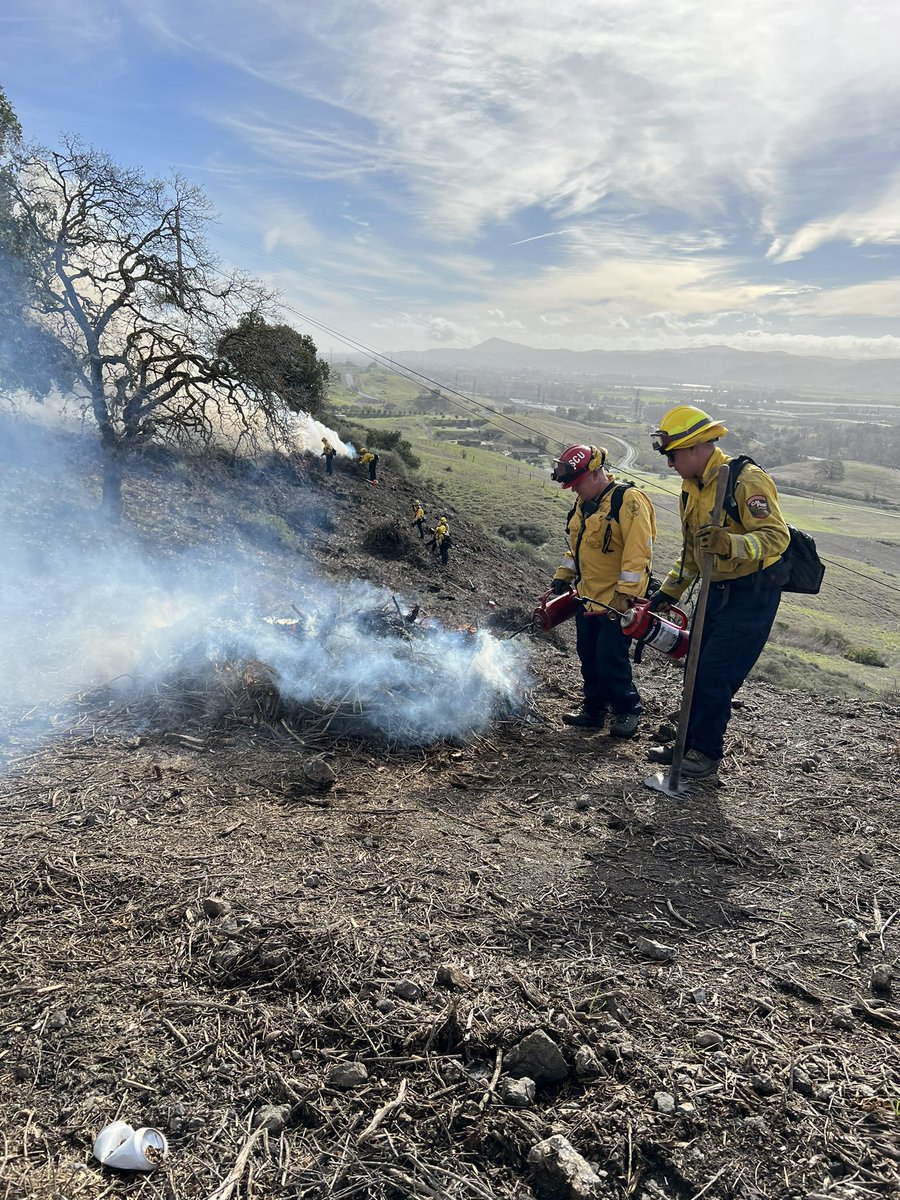 Crews are conducting pile burning off Malech Rd to the East of Hwy 101 in San Jose. Fuel reduction plays a vital role in helping us protect people from wildfires by reducing the effects of catastrophic wildfires and improving the ecosystem's health