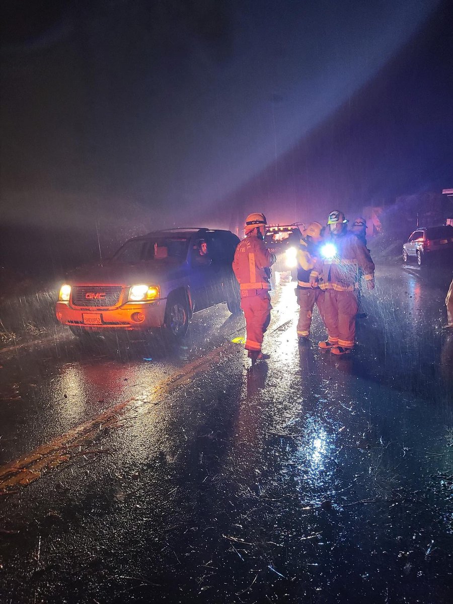 Photos courtesy of Cole Euken from a downed tree blocking Highway 175 near Maple Shadows Drive in Wispering Pines.  Do not approach or touch any downed power lines. Call 911 to report it and maintain a safe distance from them