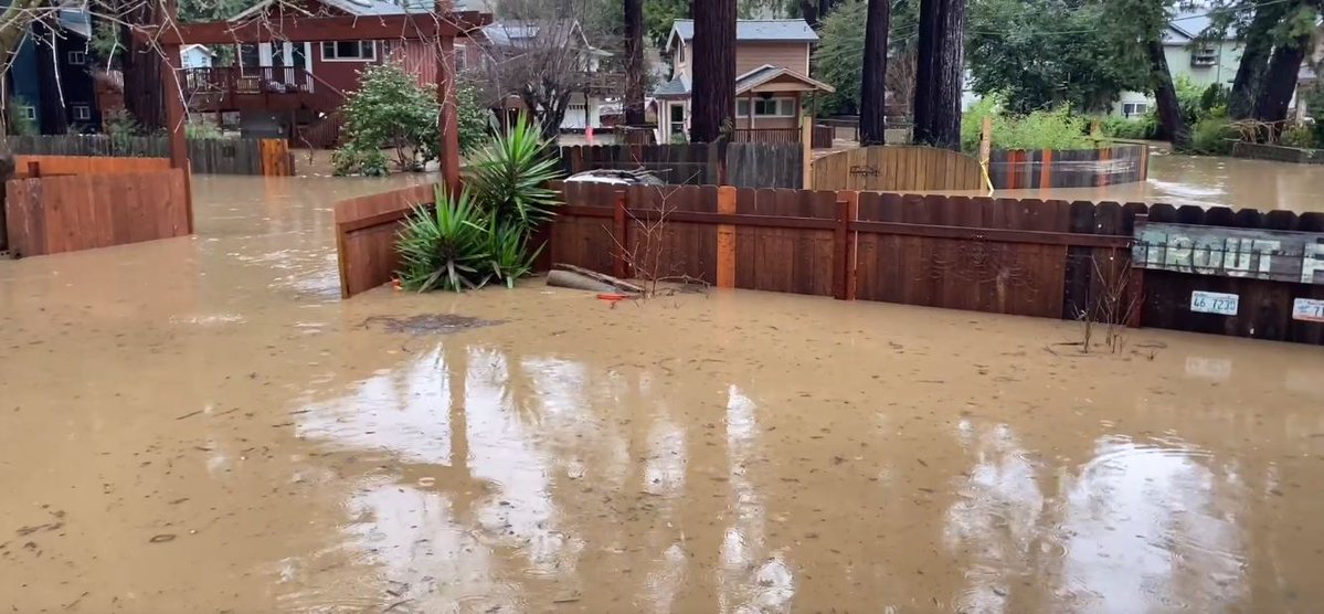 More images of flooded Felton Grove in Santa Cruz County