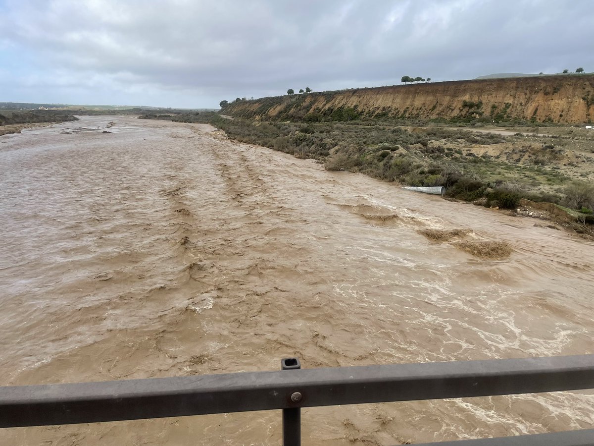 Sisquoc river near tepesquet in northern Santa Barbara County is flowing