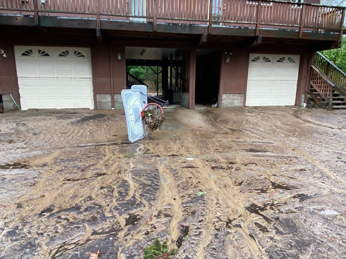 Here's a look at some of the damage across Felton (in the Santa Cruz mountains) yesterday after the San Lorenzo River reached historic flood levels. One homeowner told the water came up to 55 on his home, which flooded out his garage.  