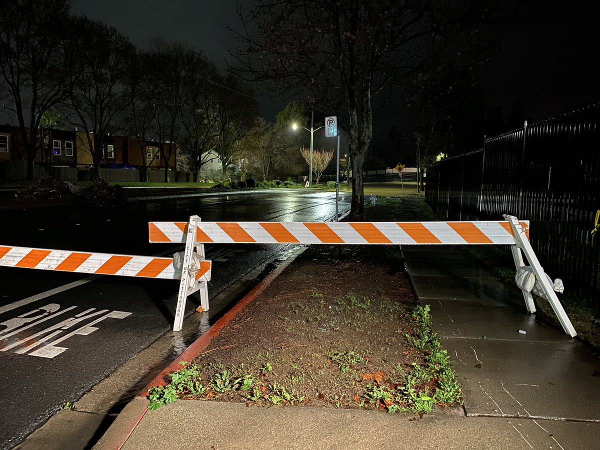 Harbor St at Stoneman Ave in Pittsburg is blocked off because of serious flooding. Water is coming from the nearby Kirker Creek overwhelmed with heavy rain water. This caused some people from the Fox Creek Apartments next door to be evacuated overnigh 