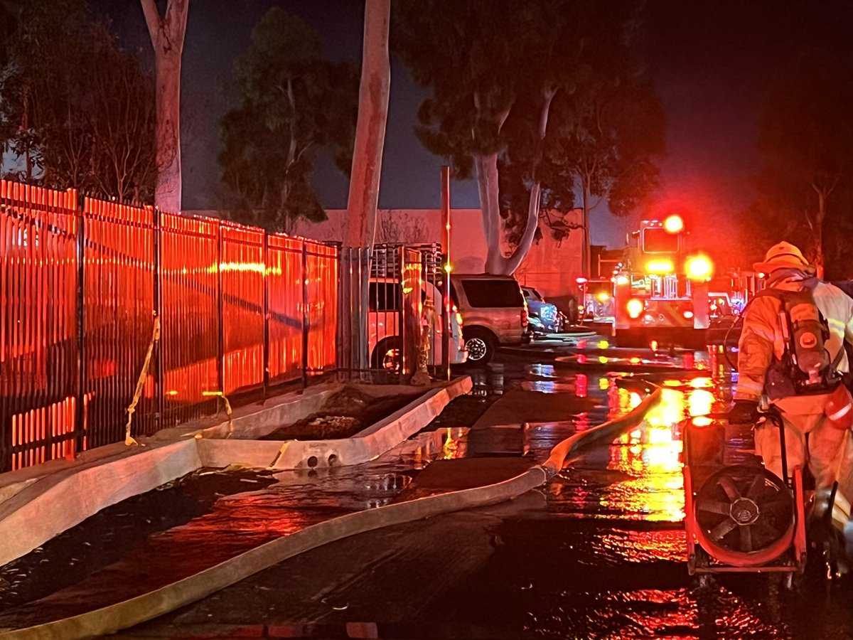 Irvine - Firefighters are on scene in the 16800 block of Armstrong Ave for a 3rd alarm commercial structure fire. The call came in to our emergency command center at 4:48. Currently no injuries reported