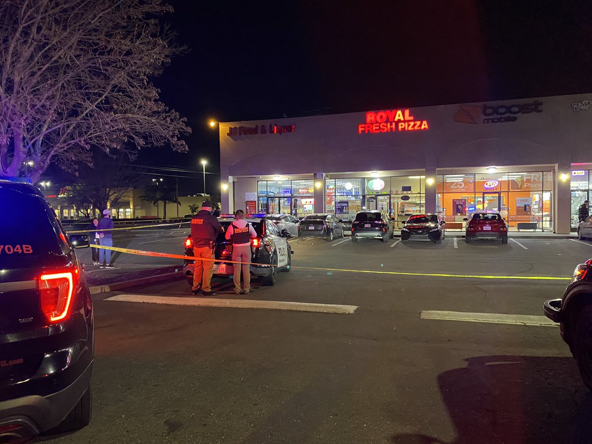 shopping plaza at 10401 Folsom Boulevard in Rancho Cordova where multiple shots have been fired. Bullet holes are seen in the glass of Mo Better Hair Salon. One victim with life threatening injuries the other with non life threatening