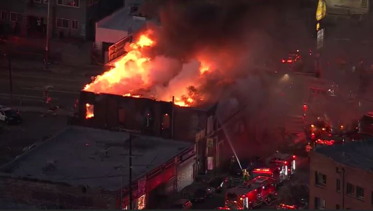 LAFD is battling a structure fire at a two-story apartment building in the 2800 block of W. 7th St. in the Westlake area. Evacuations have been made and no injuries have been reported. @KTLA's Sky5 is overhead