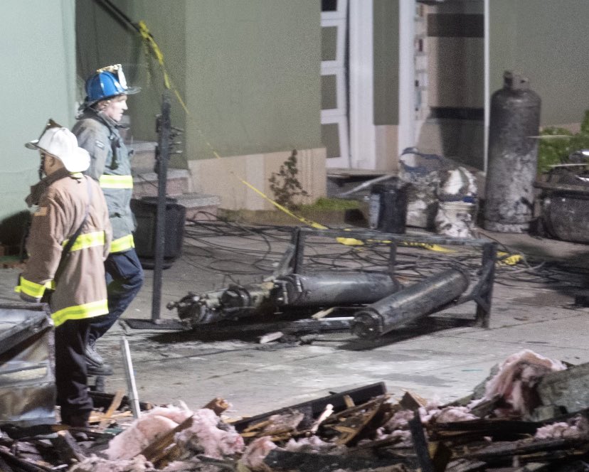 PHOTOS: San Francisco house explosion and fire. I obtained these photos of items pulled from the home that exploded on 22nd Ave. Appear to be many large cylindrical gas tanks and a blue barrel.  @SFFDPIO SF Fire investigators haven't named a cause yet