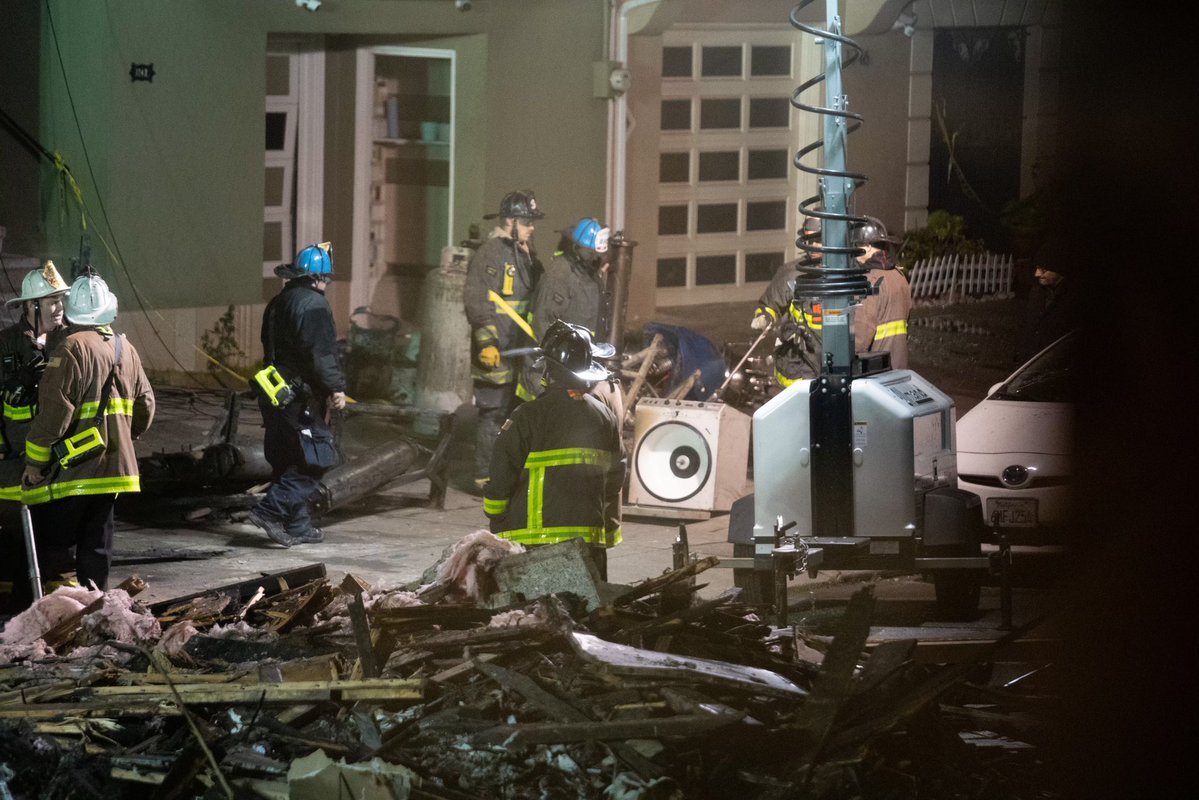 PHOTOS: San Francisco house explosion and fire. I obtained these photos of items pulled from the home that exploded on 22nd Ave. Appear to be many large cylindrical gas tanks and a blue barrel.  @SFFDPIO SF Fire investigators haven't named a cause yet