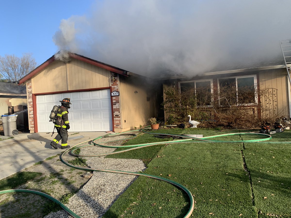 Firefighters are on scene of a 2-alarm residential structure fire in the 400 block of Madison Drive in South SJ. Two homes are involved. No injuries reported. No thru traffic.  